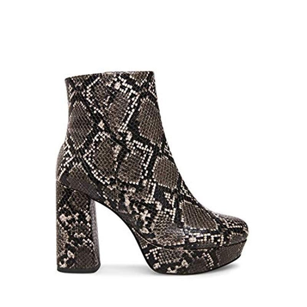 Steve Madden “Grate” Snakeskin Platform Ankle Booties